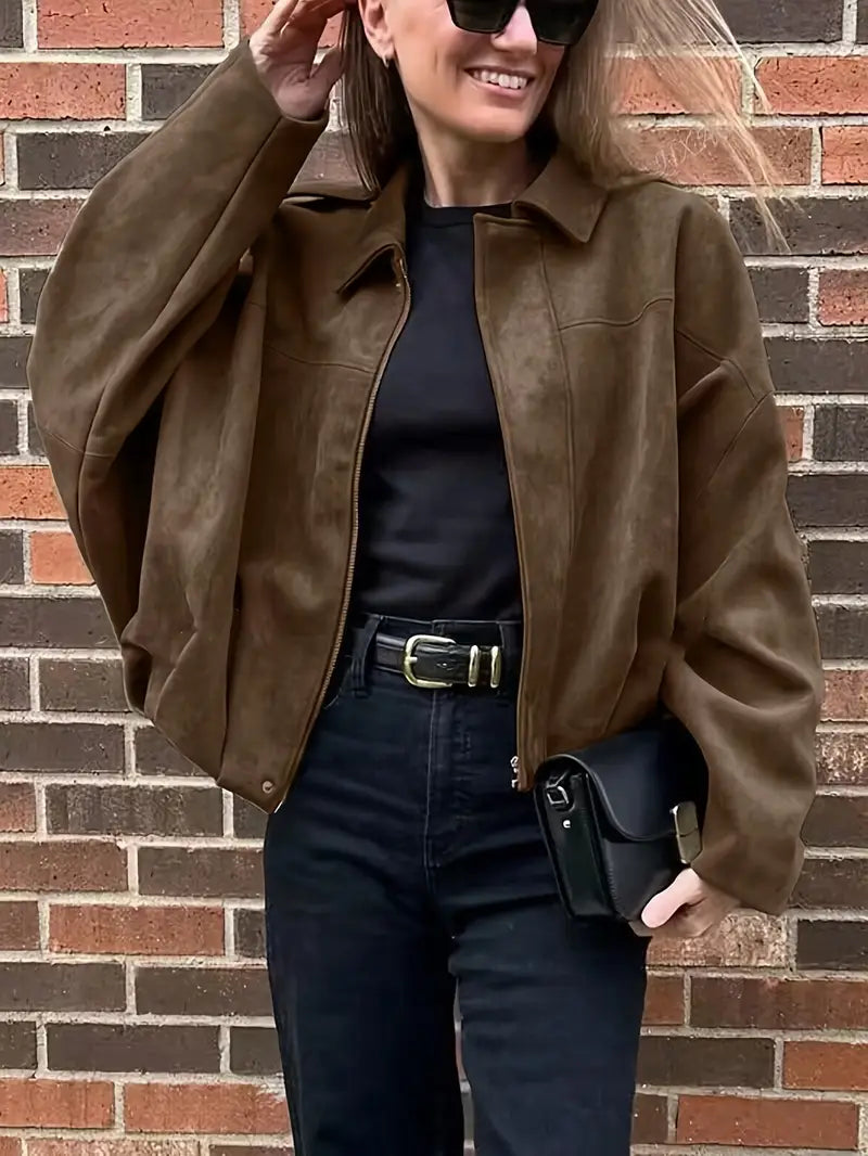 Cazadora de Antelina Amelia | El Lujo Discreto del Otoño