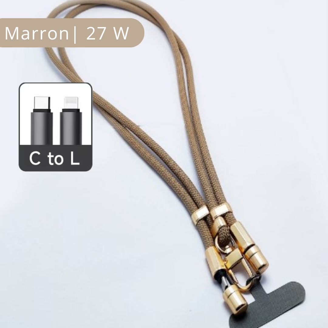 Cuerda Móvil & Cargador 2 en 1 | Estilo y Conexión Sin Límites