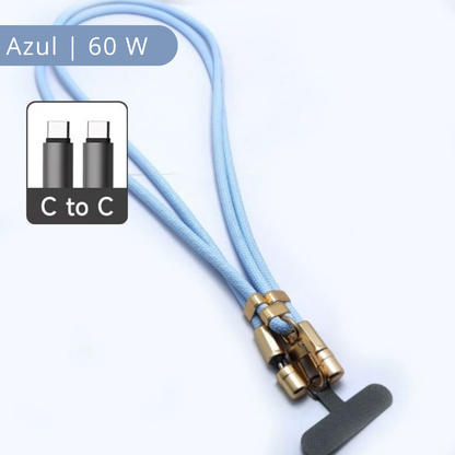 Cuerda Móvil & Cargador 2 en 1 | Estilo y Conexión Sin Límites