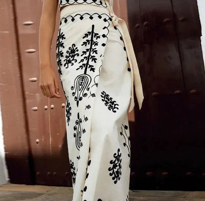 Camilla | Conjunto de top y falda larga