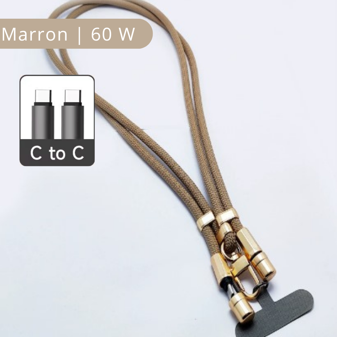 Cuerda Móvil & Cargador 2 en 1 | Estilo y Conexión Sin Límites