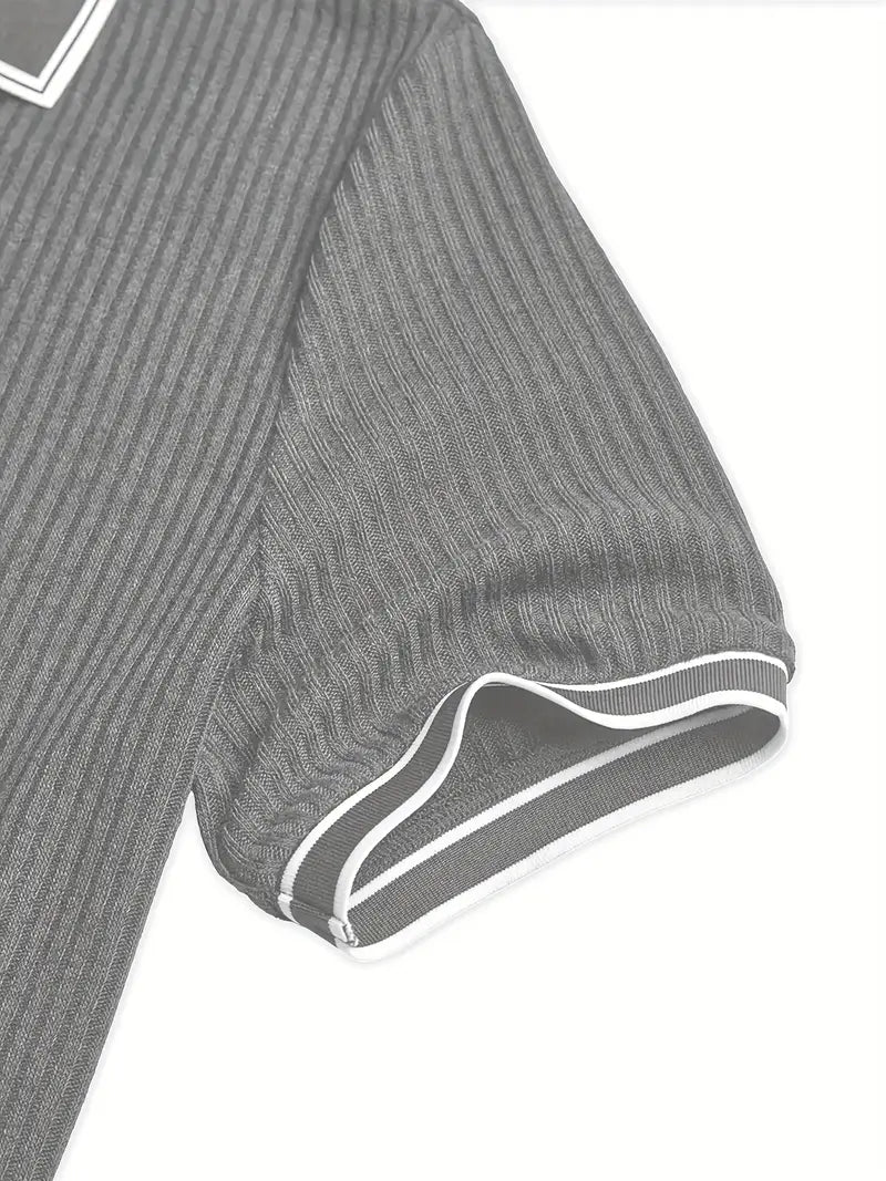 Polo Van Laar | Diseño Acanalado con Detalles en Contraste