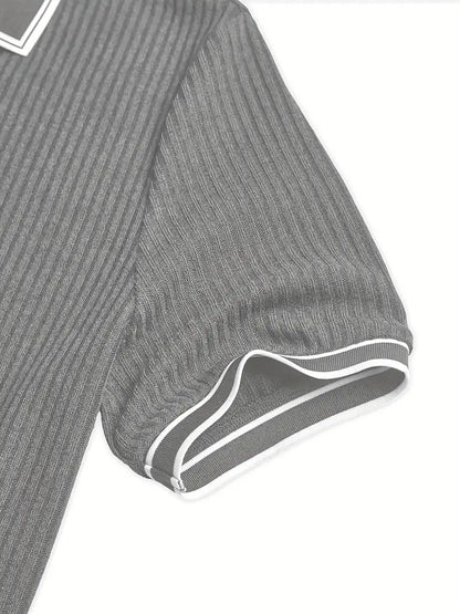 Polo Van Laar | Diseño Acanalado con Detalles en Contraste