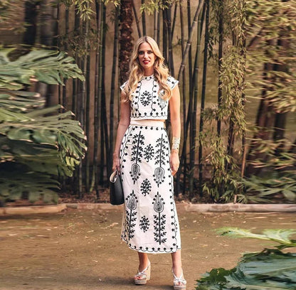 Camilla | Conjunto de top y falda larga