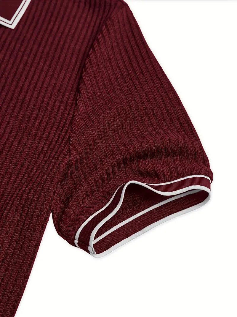 Polo Van Laar | Diseño Acanalado con Detalles en Contraste