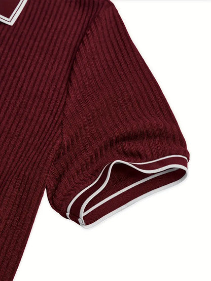 Polo Van Laar | Diseño Acanalado con Detalles en Contraste