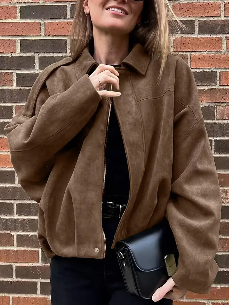 Cazadora de Antelina Amelia | El Lujo Discreto del Otoño