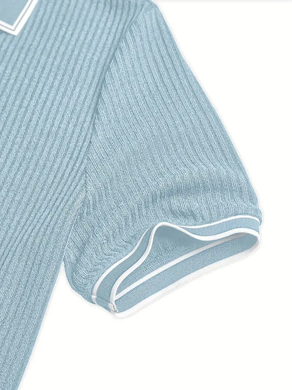 Polo Van Laar | Diseño Acanalado con Detalles en Contraste