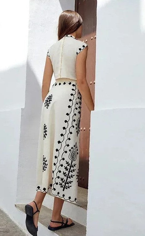 Camilla | Conjunto de top y falda larga