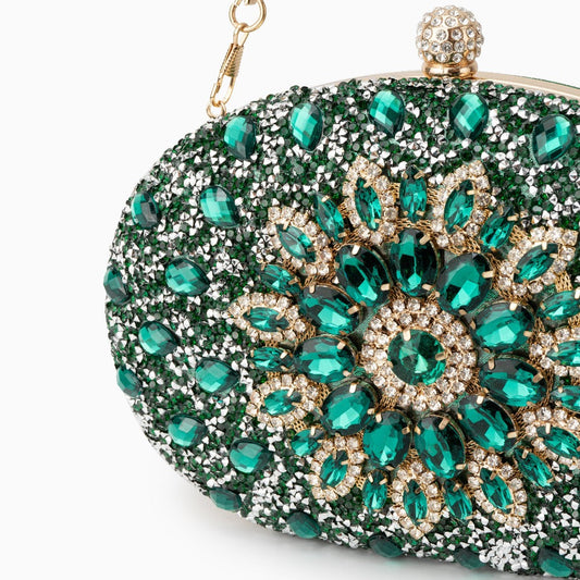 Bolso Colette | Clutch Joya Verde Zafiro