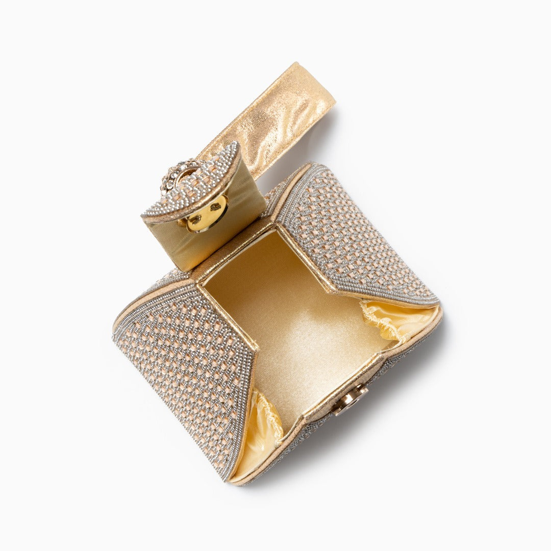 Bolso Luxor | Clutch Piramidal de Pedrería