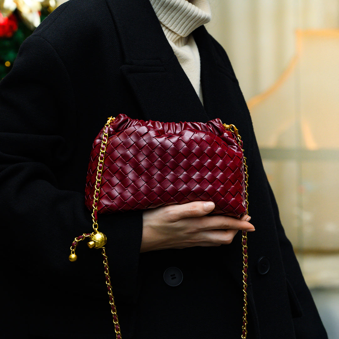 Bolso Joyce | Hombro Trenzado Rojo Vino