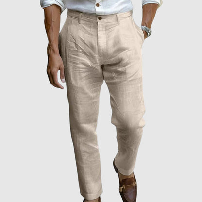 Saint-Tropez Chic | Pantalones de lino premium con corte relajado