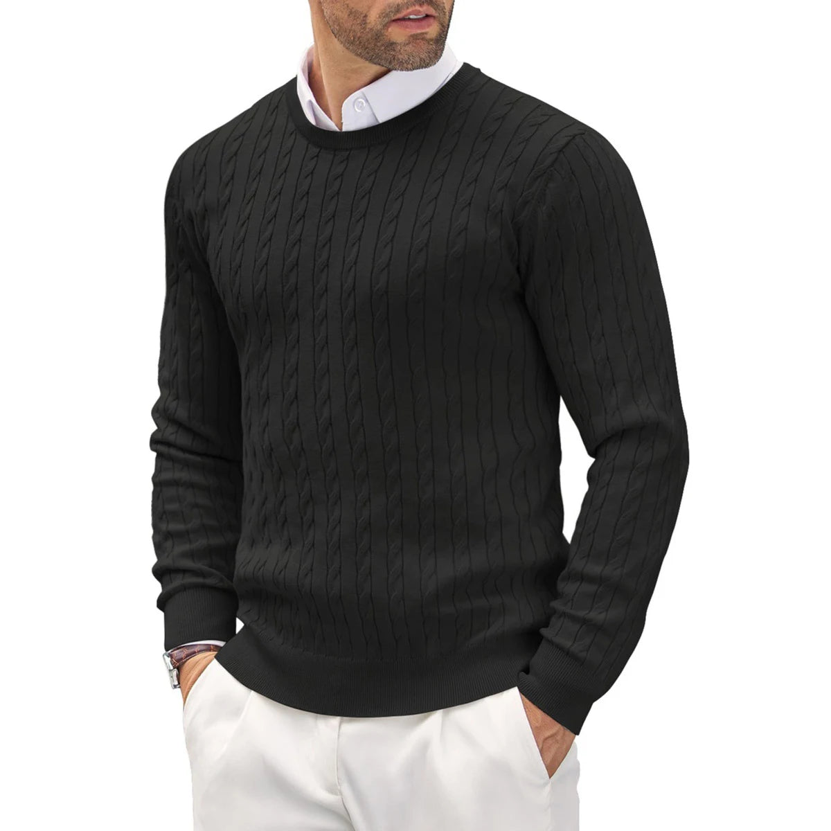Garda | Jersey casual de punto fino para hombre