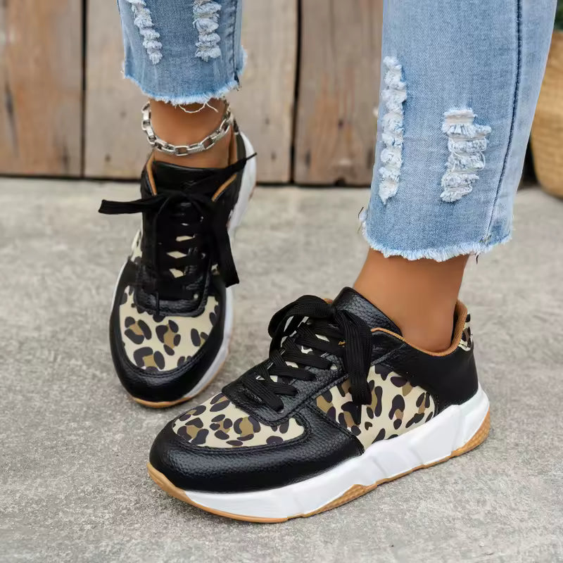 Zapatillas Cómodas Crissa | Soporte y Estilo Leopardo