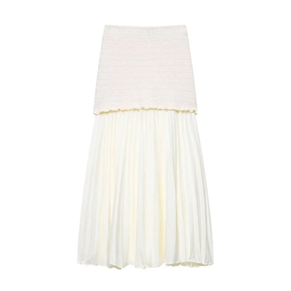 Conjunto Dulce Aura | Cárdigan y Falda Plisada Rosa