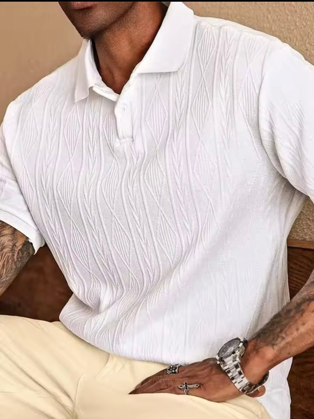 Alejandro | Polo Masculino de Tejido Liso