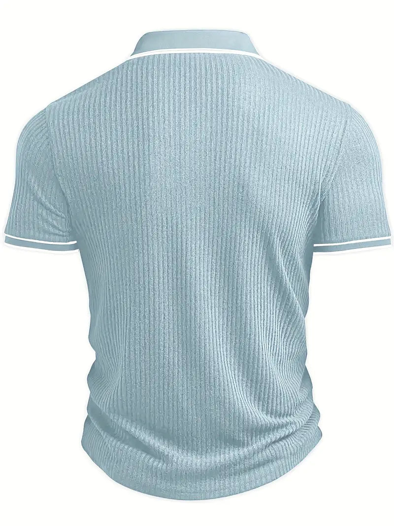 Polo Van Laar | Diseño Acanalado con Detalles en Contraste