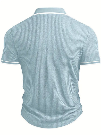 Polo Van Laar | Diseño Acanalado con Detalles en Contraste