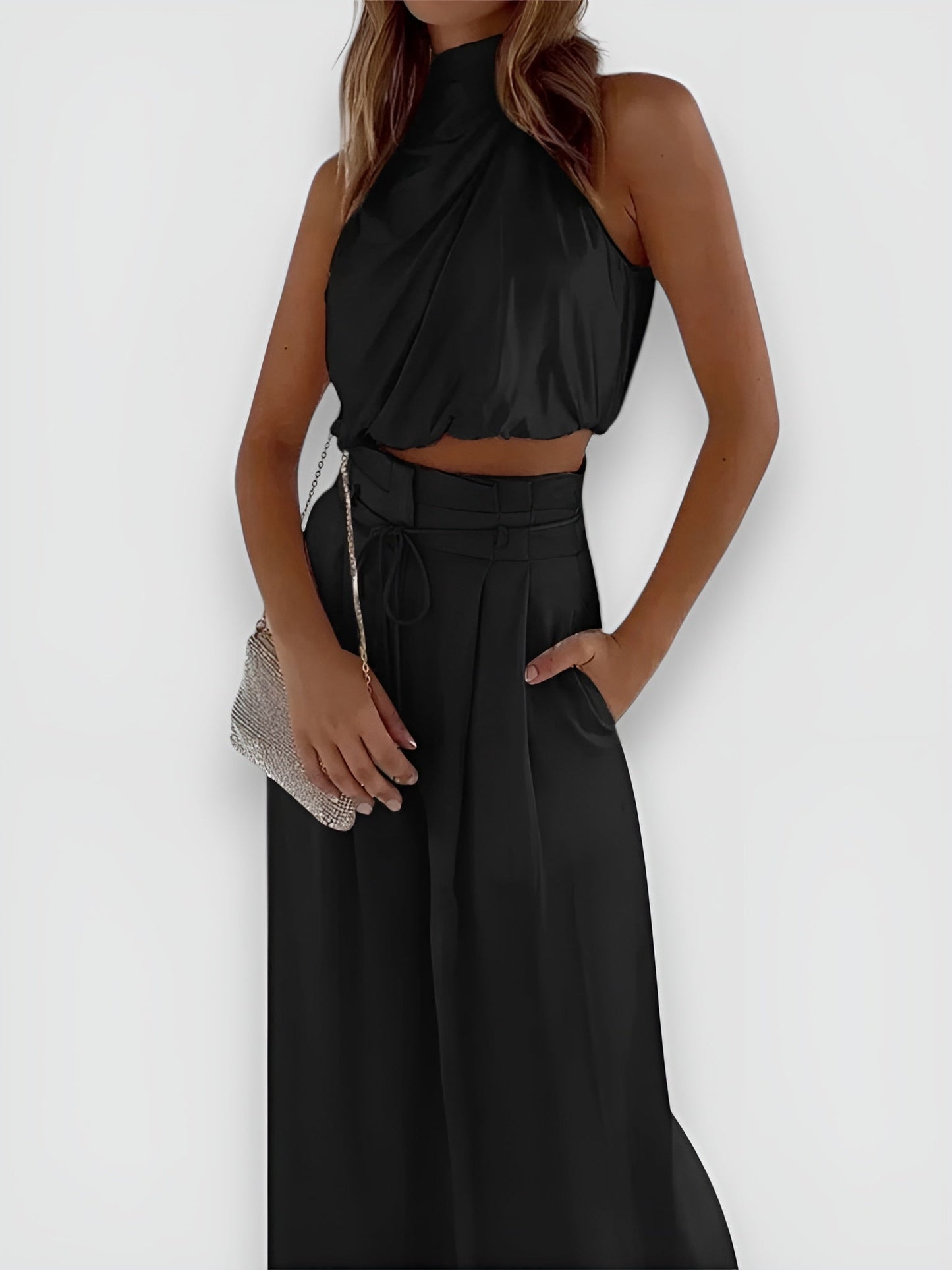 Angela | Conjunto veraniego de top sin mangas y pantalón fluido