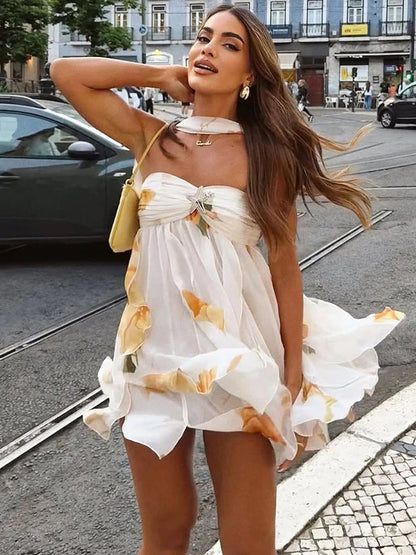 Velora Mesh Drape Dress