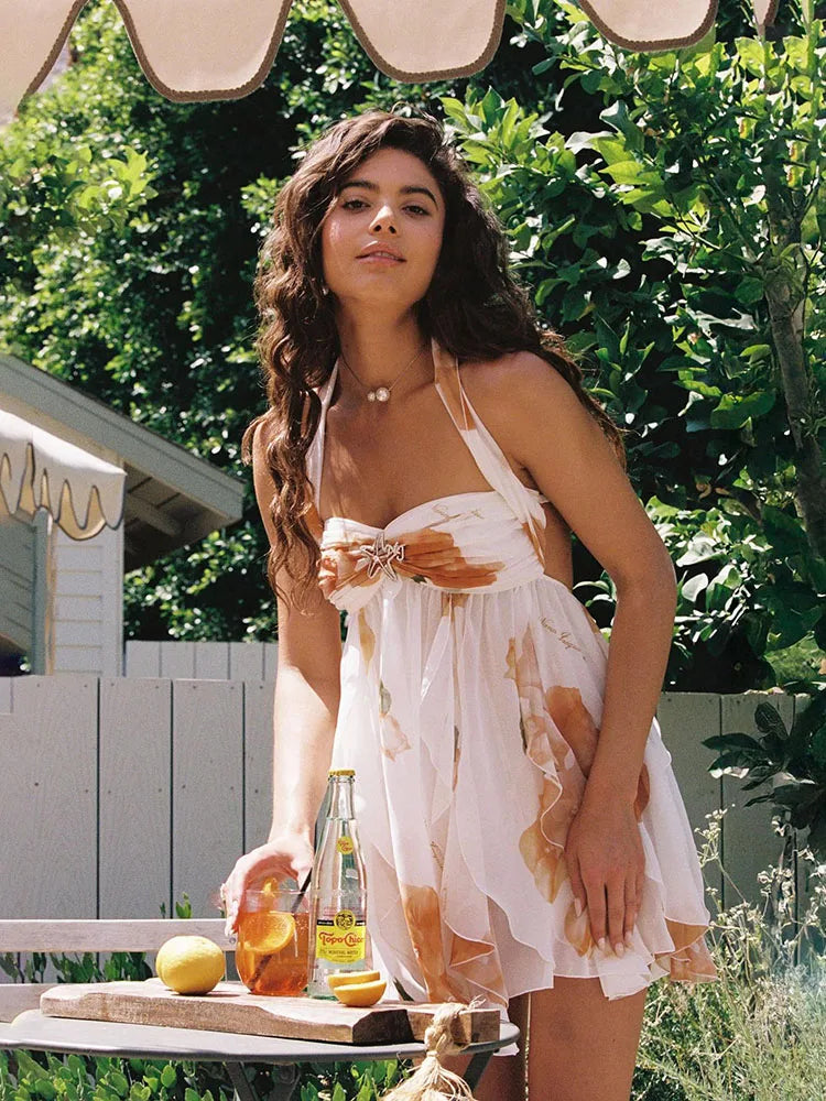 Velora Mesh Drape Dress