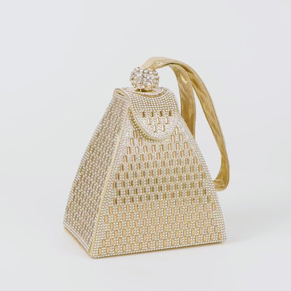 Bolso Luxor | Clutch Piramidal de Pedrería